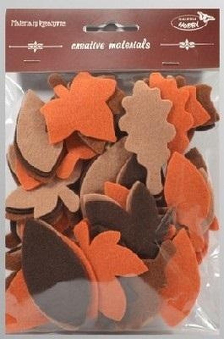 Galeria Hobby, listki z filcu, brązowe