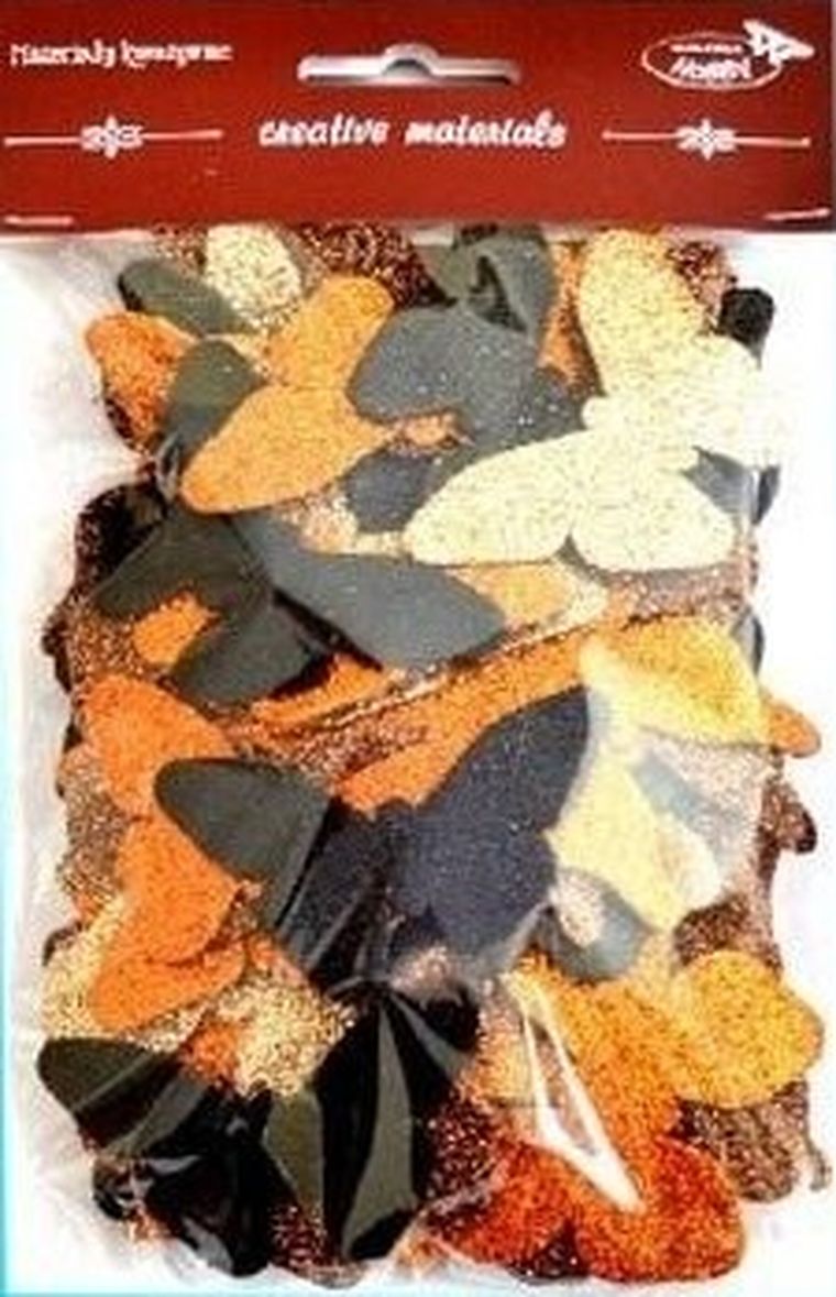 Galeria Hobby, motyle brokatowe, 52 szt.