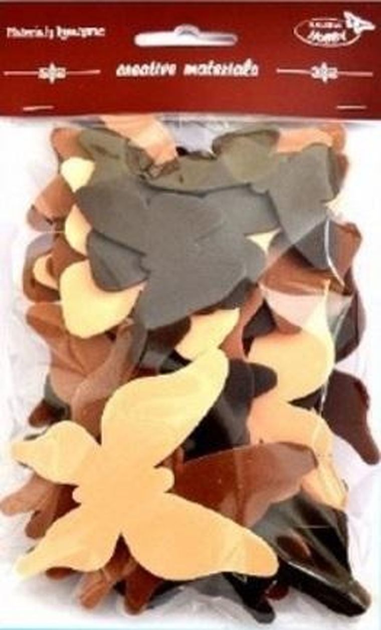 Galeria Hobby, motyle, tonacja brązowa, 52 szt.