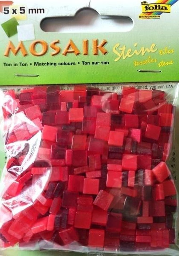 Galeria Hobby, mozaika kamyczki, czerwona, 5-5 mm