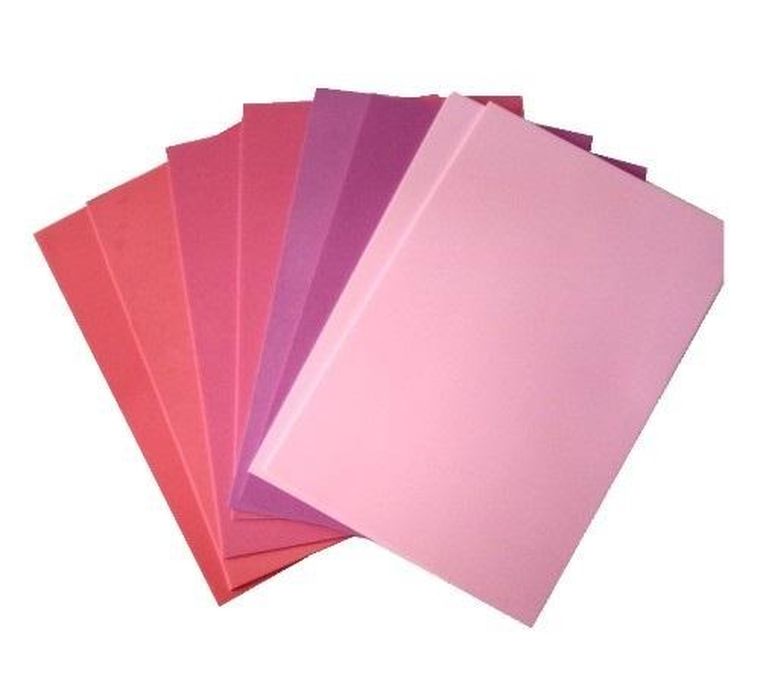 Galeria Hobby, pianka, czerwono, różowa, 8 arkuszy, 20-30 cm