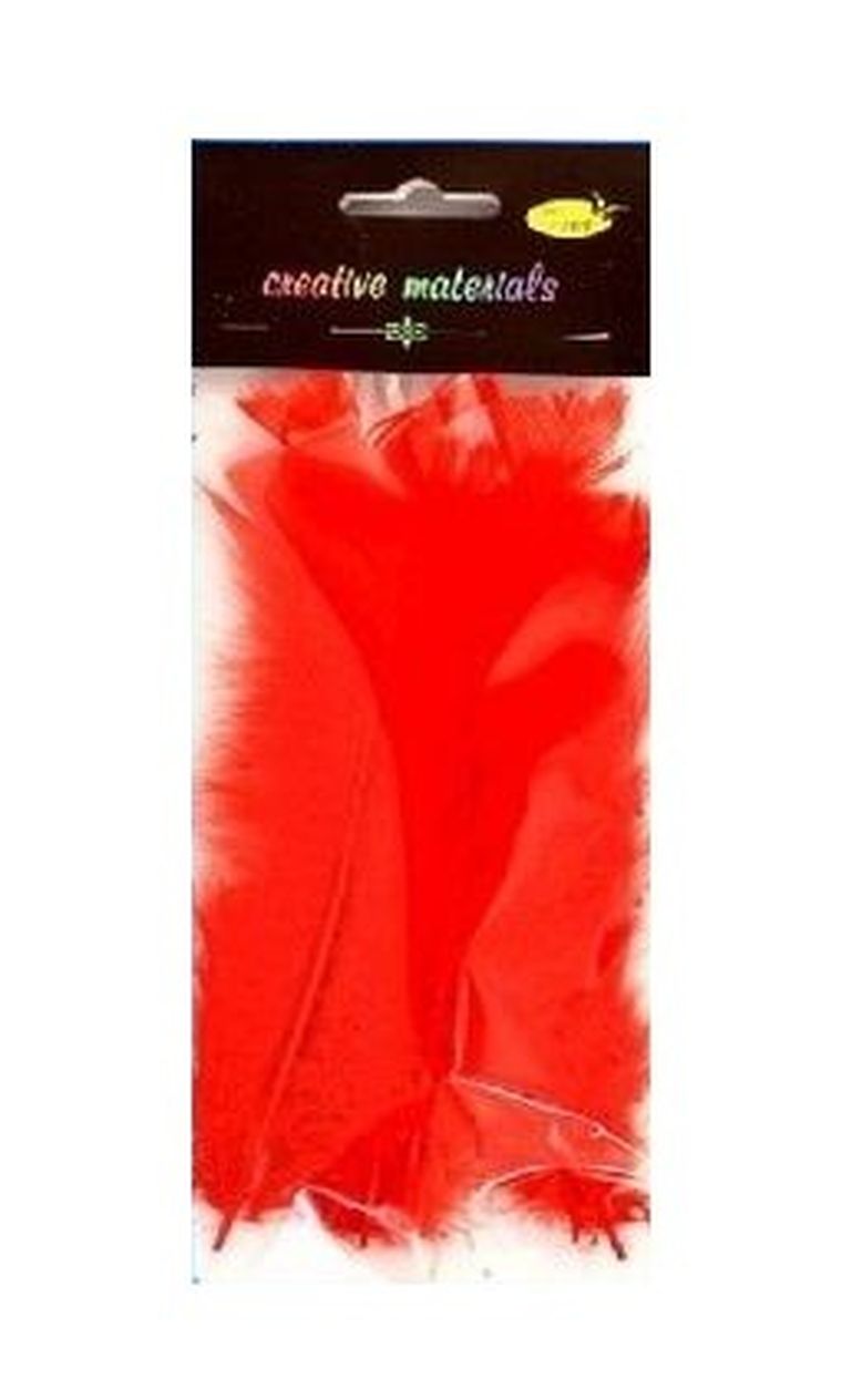 Galeria Hobby, piórka miękkie, czerwone, 15 szt.