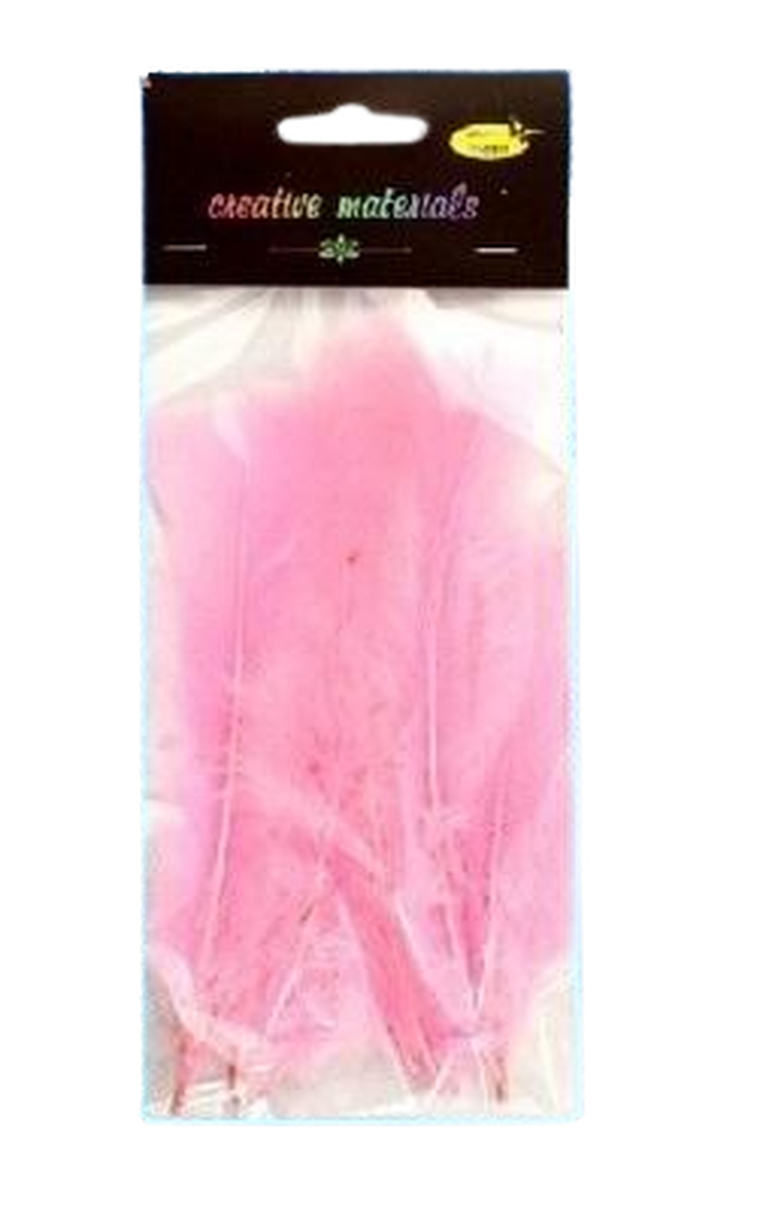 Galeria Hobby, piórka miękkie, jasnoróżowe, 15 szt.
