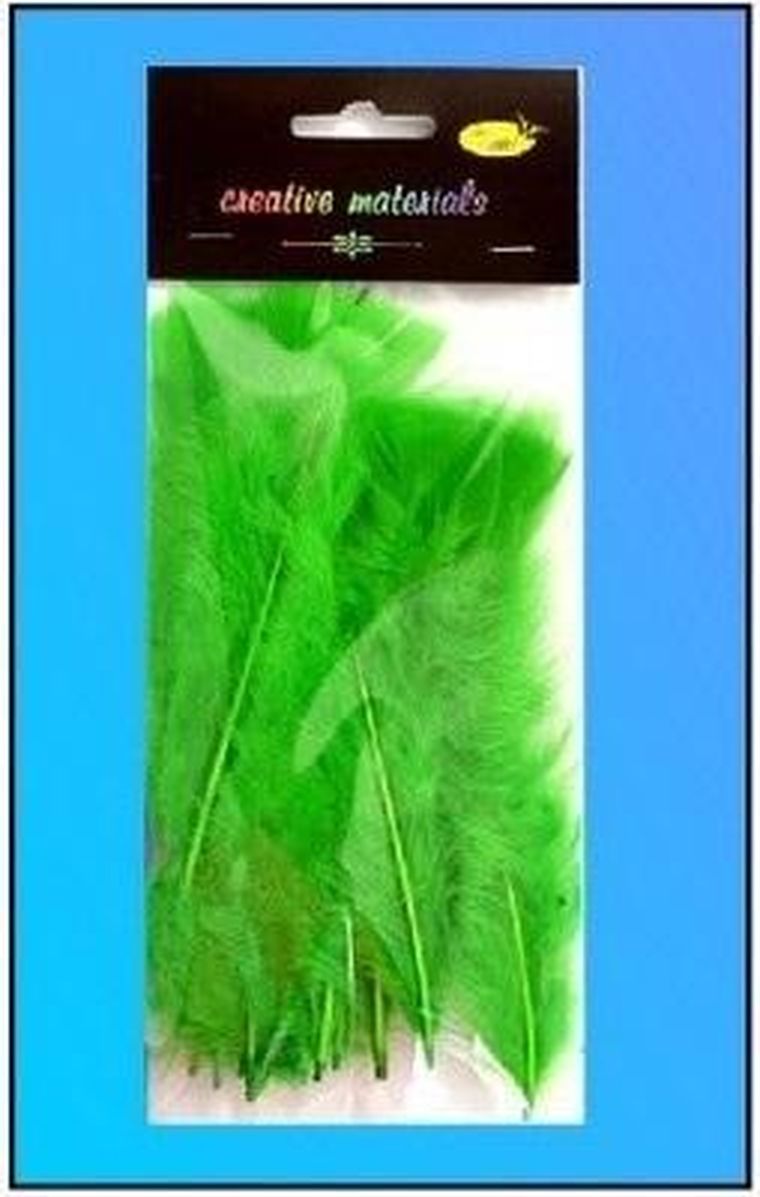 Galeria Hobby, piórka miękkie, jasnozielone, 15 szt.