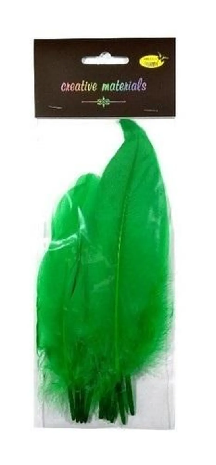 Galeria Hobby, piórka twarde, zielone, 10 szt.