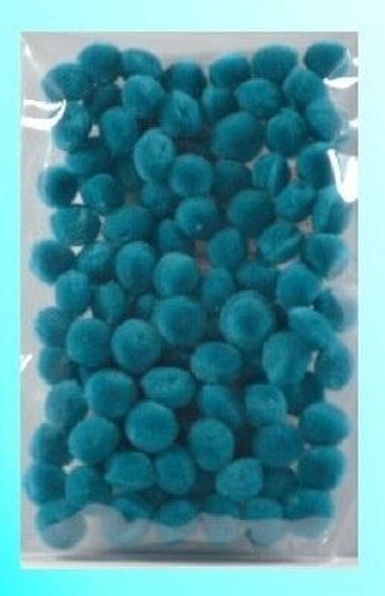 Galeria Hobby, pompony, turkusowe, 10 mm, 100 szt.