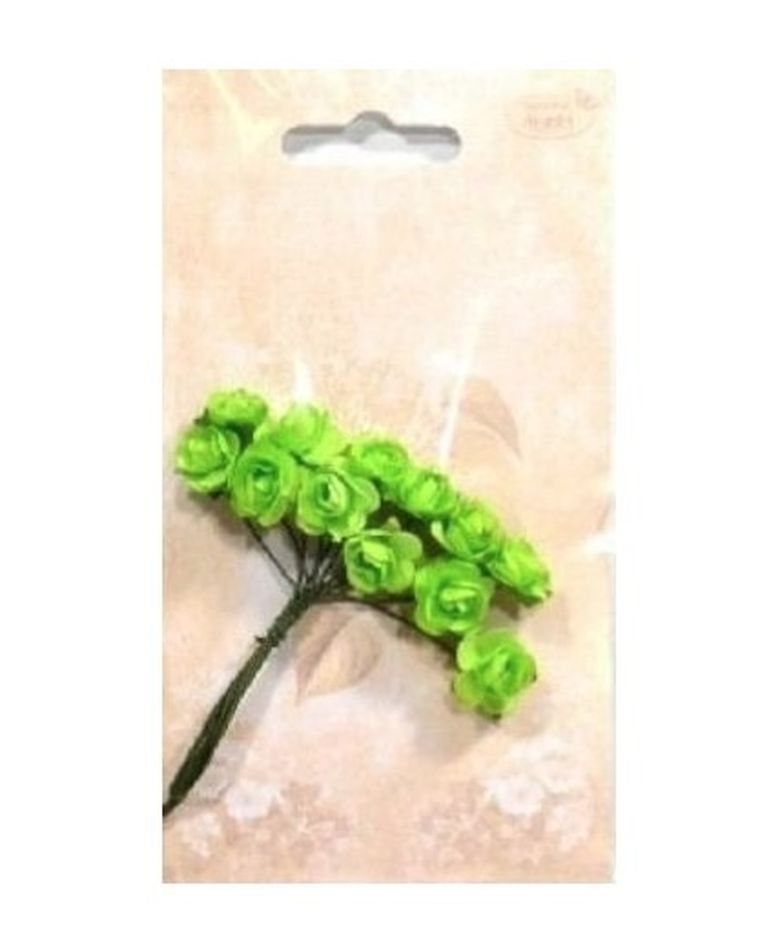 Galeria Hobby, różyczki papierowe, jasnozielone, 12 szt.