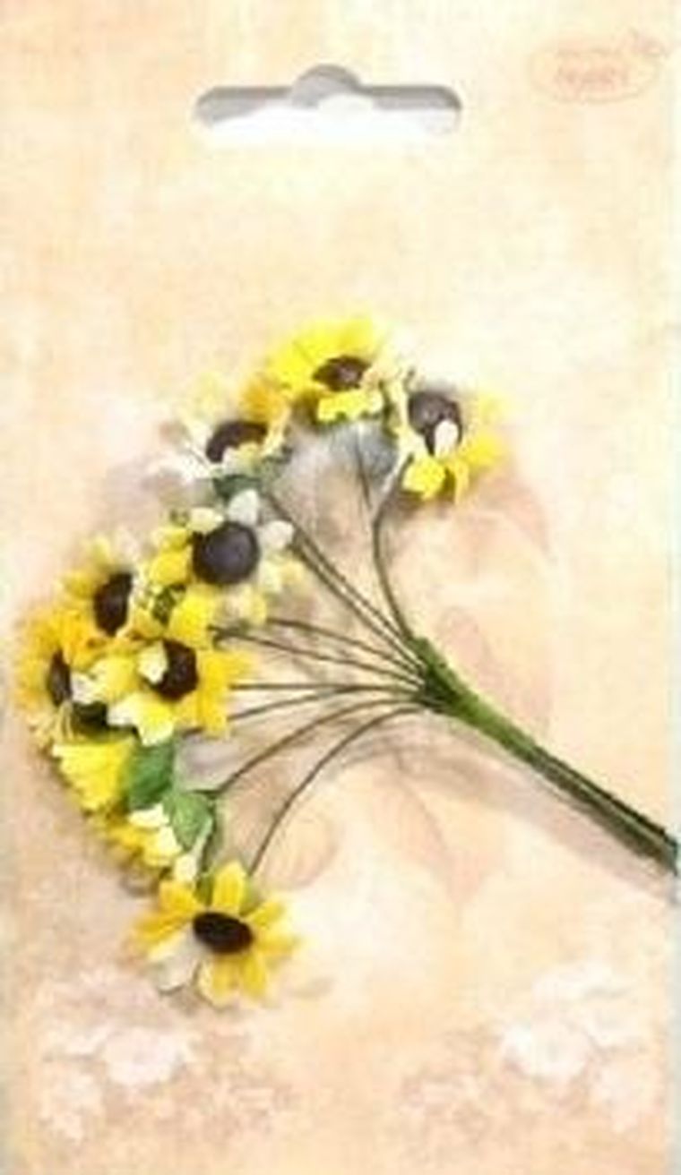 Galeria Hobby, słoneczniki papierowe, naturalne, 10 szt.