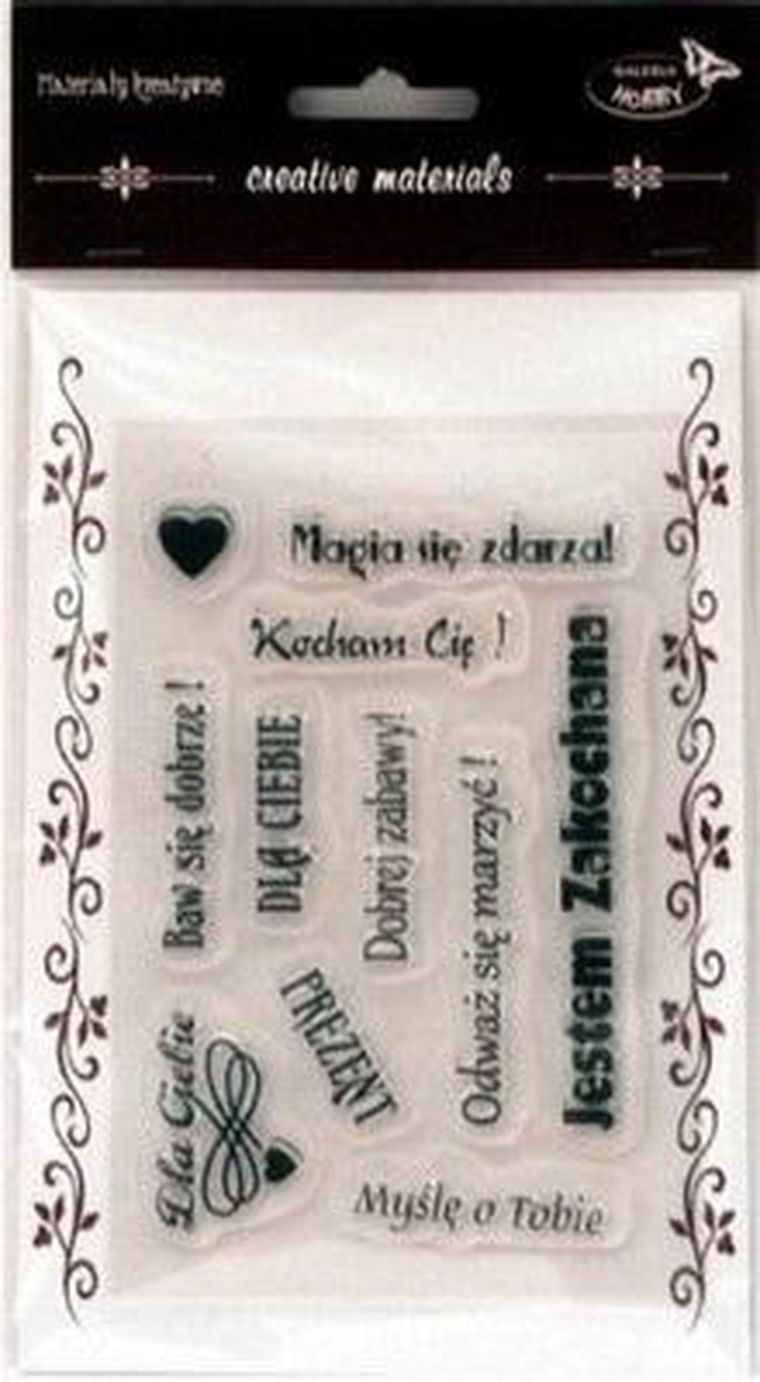 Galeria Hobby, stemple kreatywne, napisy polskie