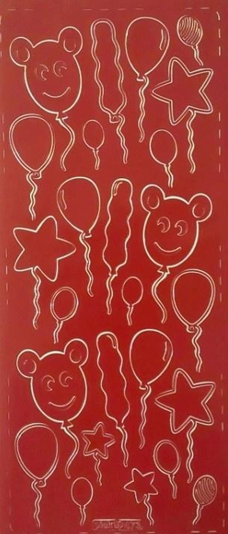 Galeria Hobby, stiker ażurowy, czerwony, 10-23cm