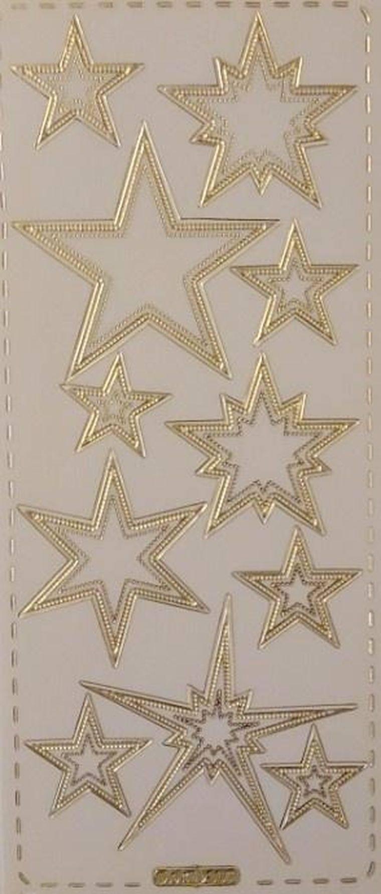 Galeria Hobby, stiker ażurowy, transparentny złoty, 10-23cm