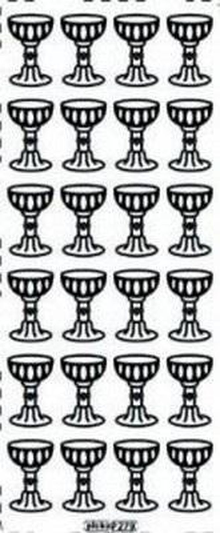 Galeria Hobby, stiker ażurowy, złoty, 10-23 cm