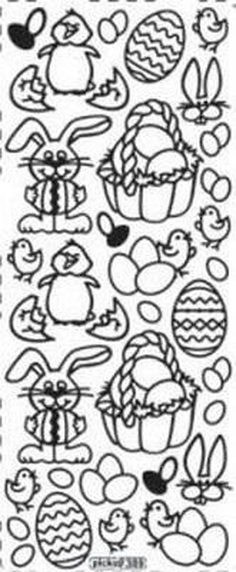 Galeria Hobby, stiker ażurowy, złoty, 10-23 cm