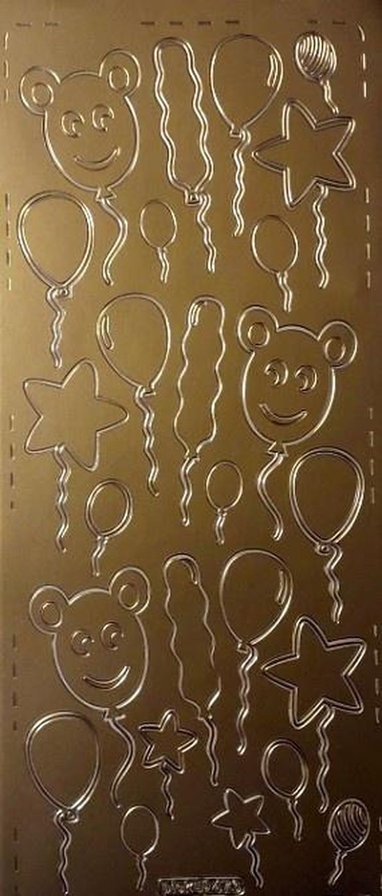 Galeria Hobby, stiker ażurowy, złoty, 10-23cm