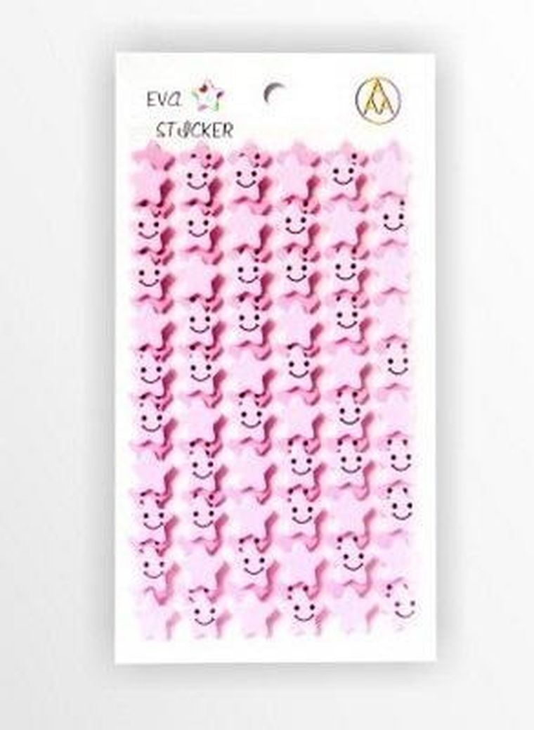 Galeria Hobby, stiker piankowy, gwiazdka, jasny róż