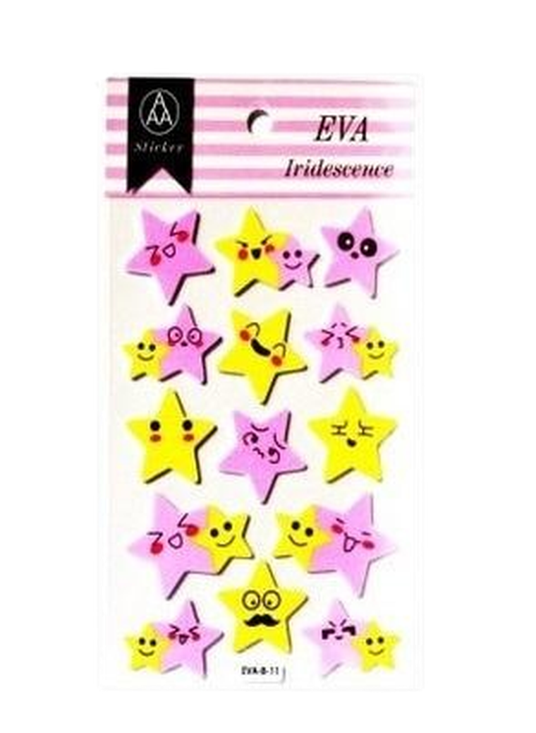 Galeria Hobby, stiker z elementami z pianki, gwiazdki