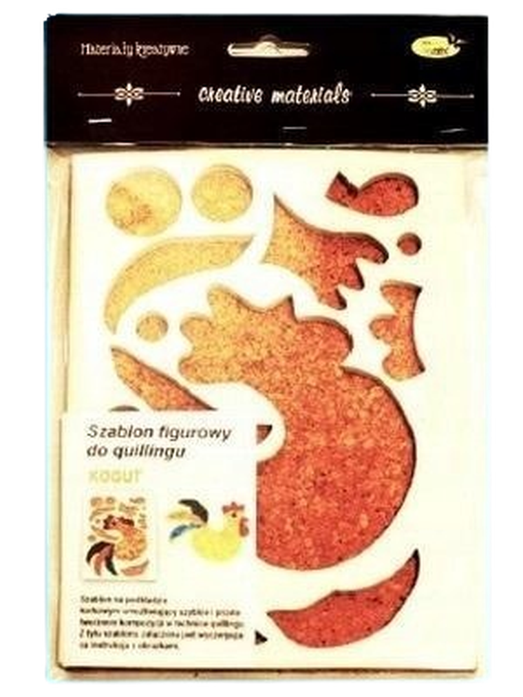 Galeria Hobby, szablon figurowy do quillingu, kogut, 14.5-19 cm
