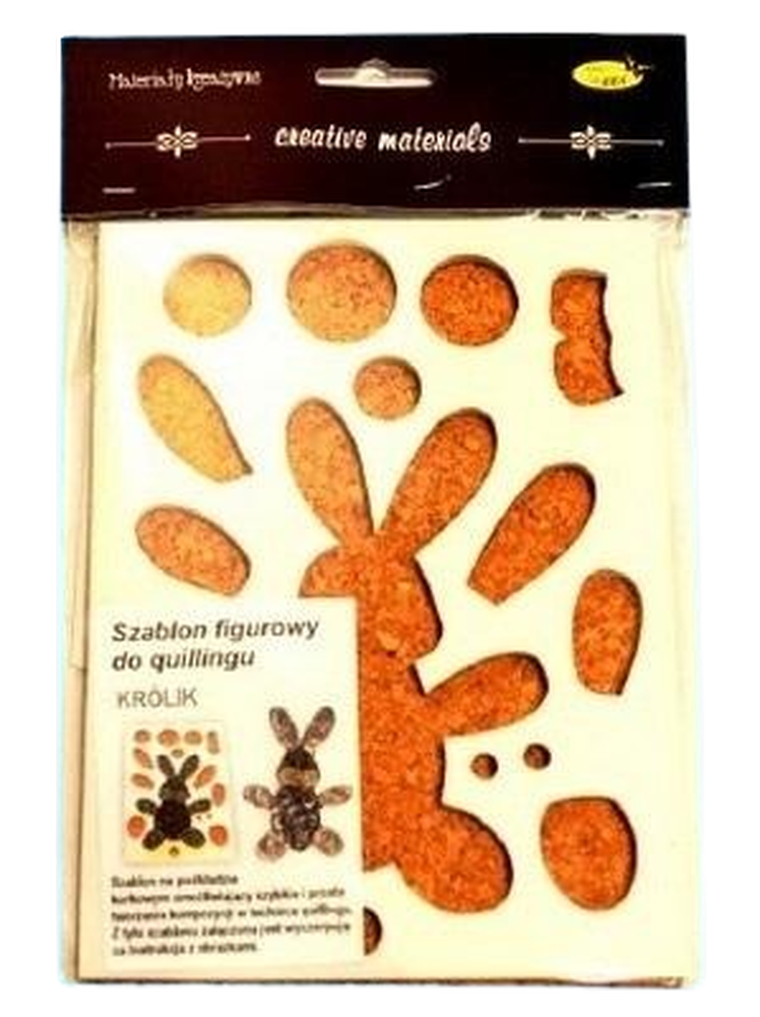 Galeria Hobby, szablon figurowy do quillingu, królik, 14.5-19 cm