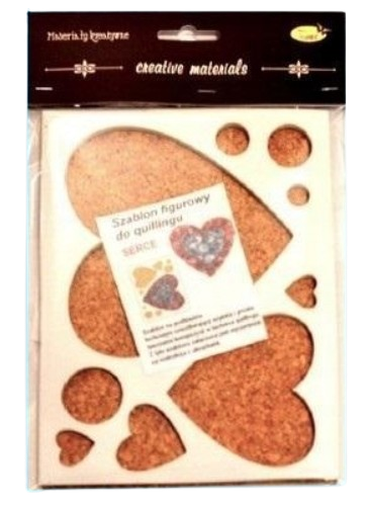 Galeria Hobby, szablon figurowy do quillingu, serce, 14.5-19 cm