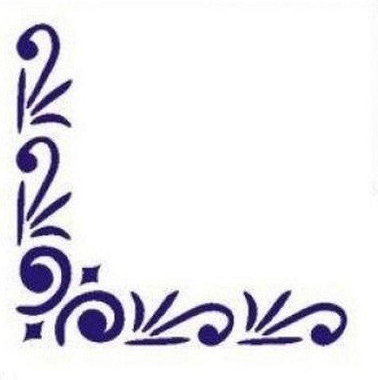 Galeria Hobby, szablon zmywalny, narożny, 12-15 cm