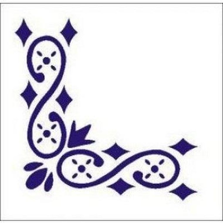 Galeria Hobby, szablon zmywalny, narożny 12-15.cm