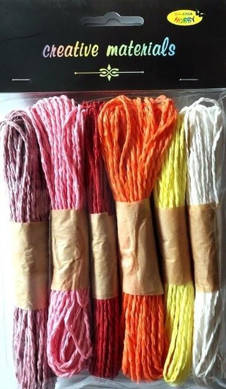 Galeria Hobby, sznurki papierowe, 6 kolorów