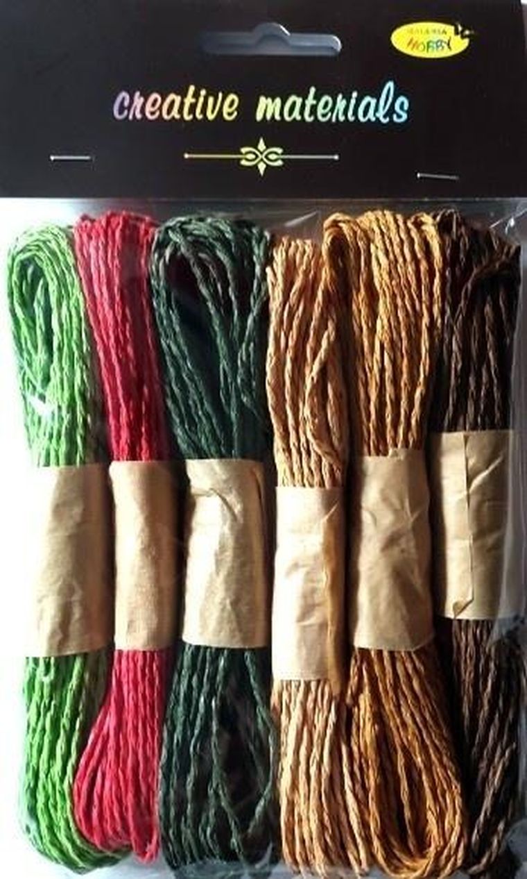Galeria Hobby, sznurki papierowe, 6 kolorów