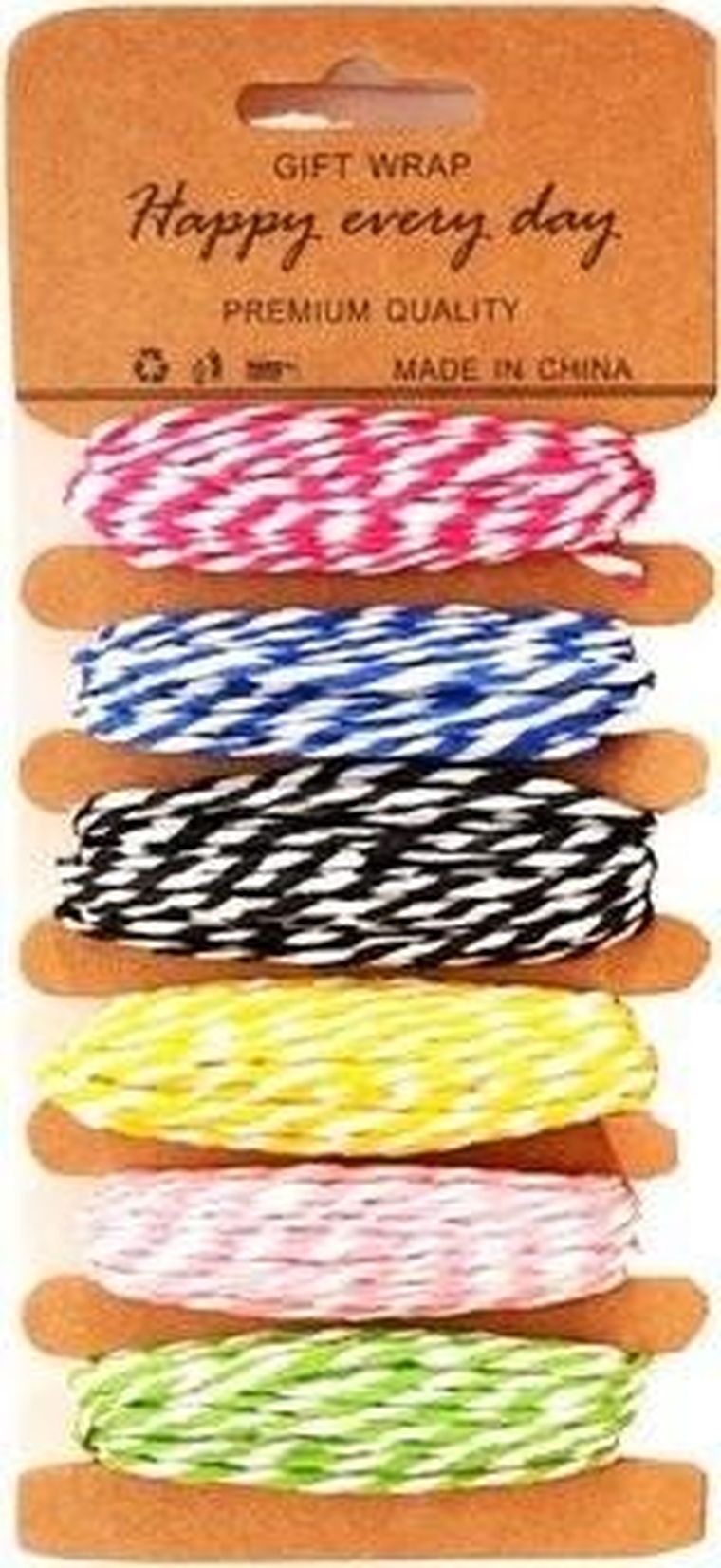 Galeria Hobby, sznurki papierowe duo, 6 kolorów