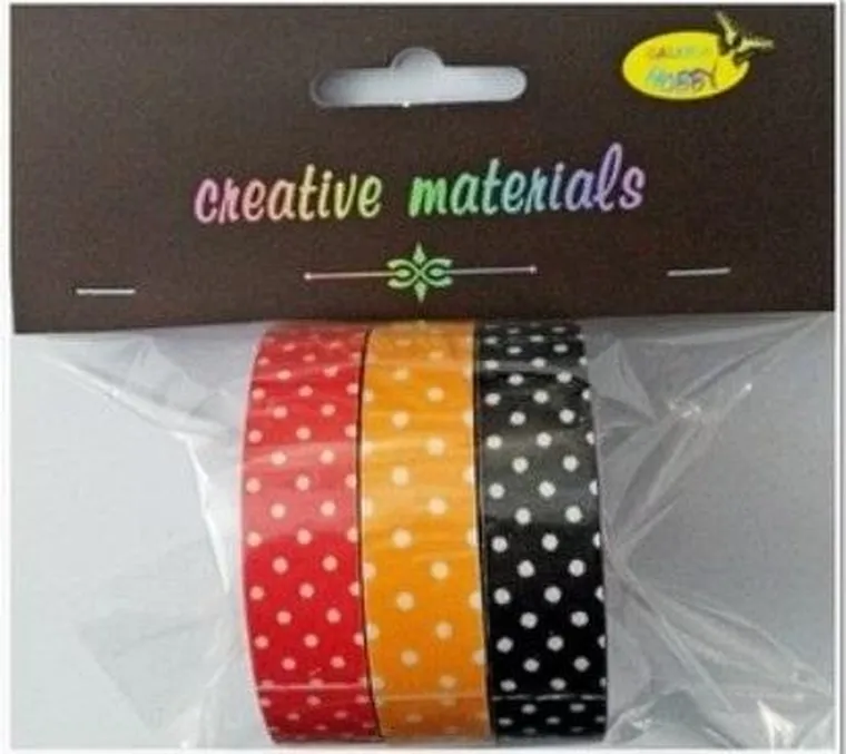 Galeria Hobby, taśmy materiałowe, kropki, 3 szt.