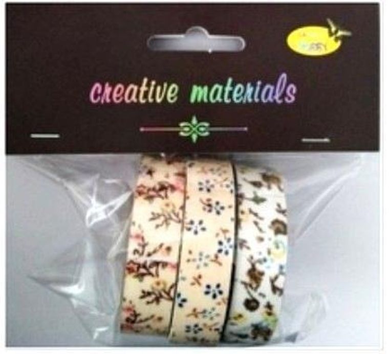 Galeria Hobby, taśmy materiałowe, kwiaty, 3 szt.