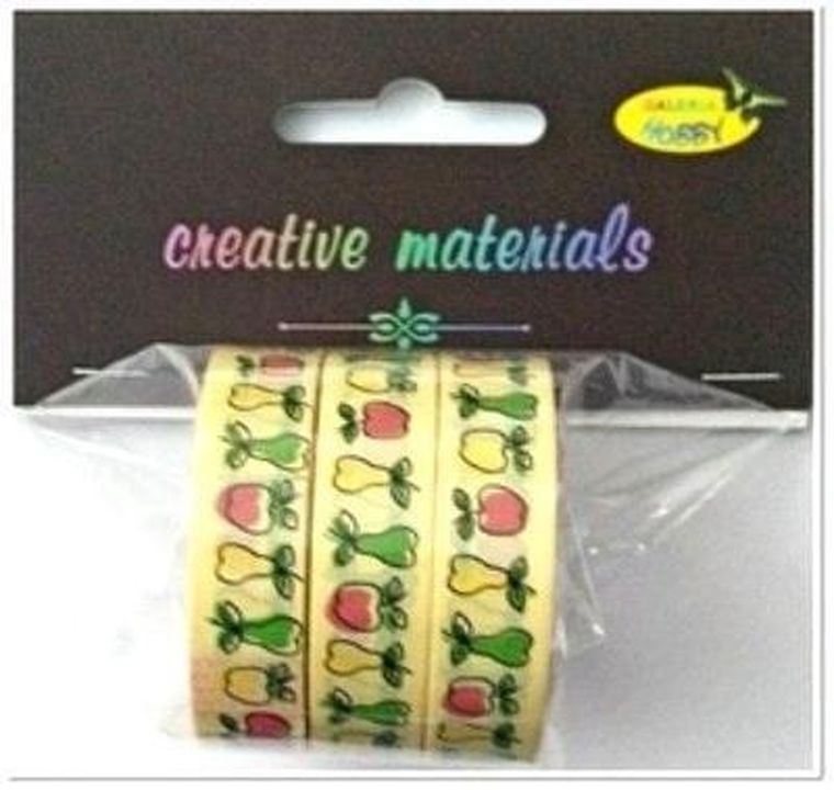 Galeria Hobby, taśmy samoprzylepne, owoce, 12 mm, 3 szt.