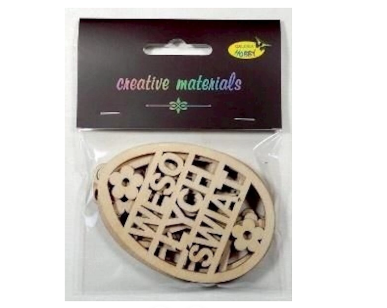 Galeria Hobby, zawieszki ozdobne, pisanki, Wesołych Świąt, 3 szt.