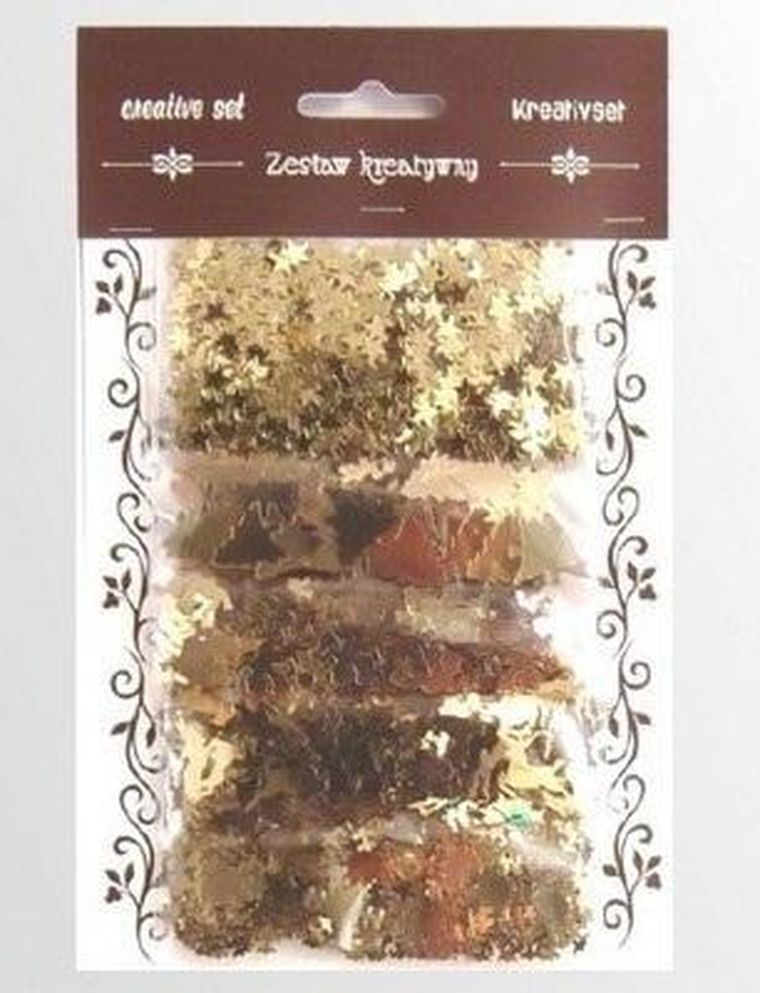 Galeria Hobby, zestaw elementów złotych z folii, 5g