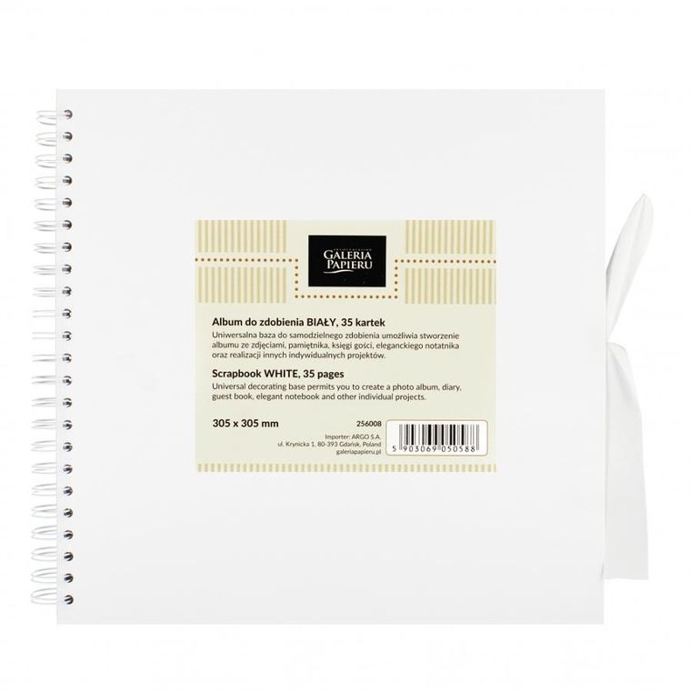 Galeria Papieru, album foto do zdobienia, twardy, biały, 70 str., 30,5-30,5 cm