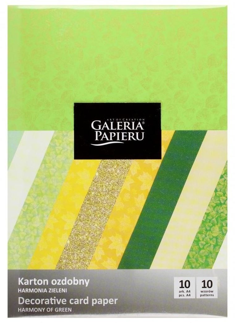 Galeria Papieru, karton ozdobny A4, Harmonia, zielony, 1 szt.