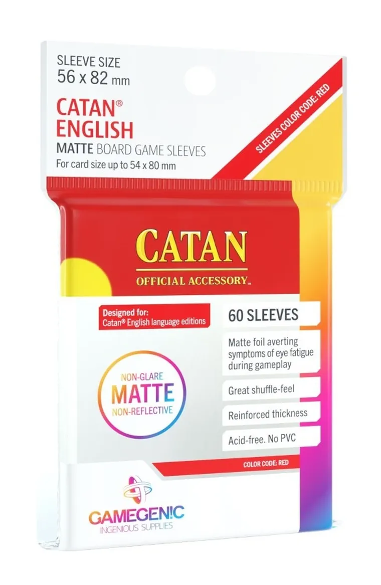 Gamegenic, Matte Catan-Sized Sleeves, 56-82 mm, koszulki na karty, 60 szt.