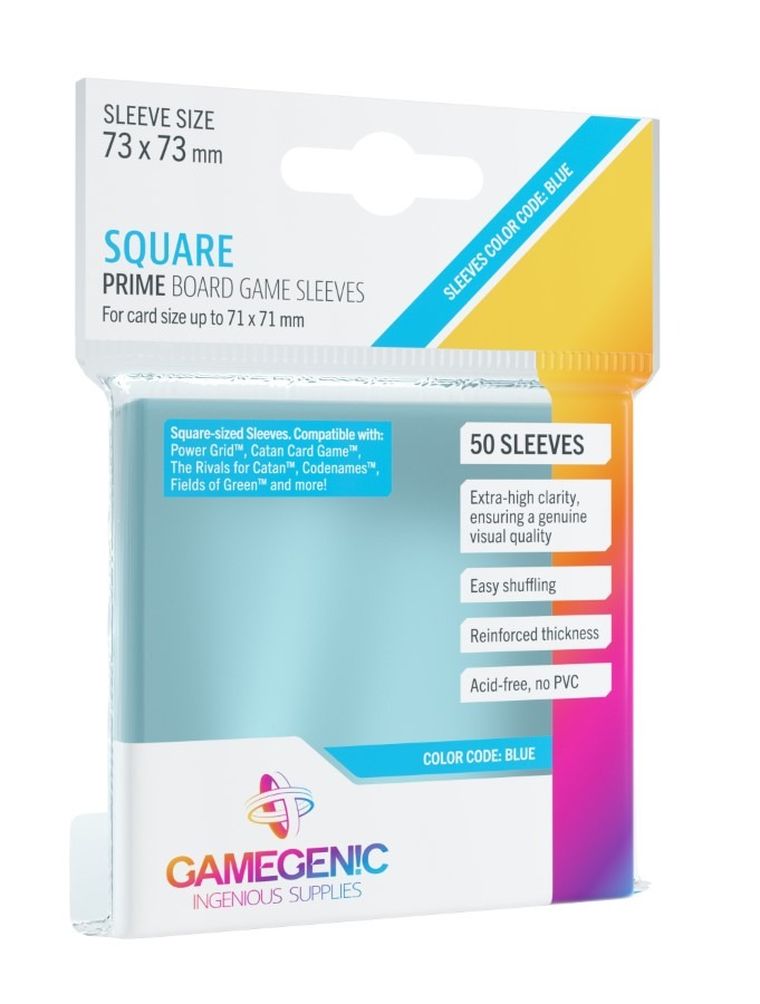 Gamegenic, Prime Square-Sized Sleeves, 73-73 mm, koszulki na karty, 50 szt.