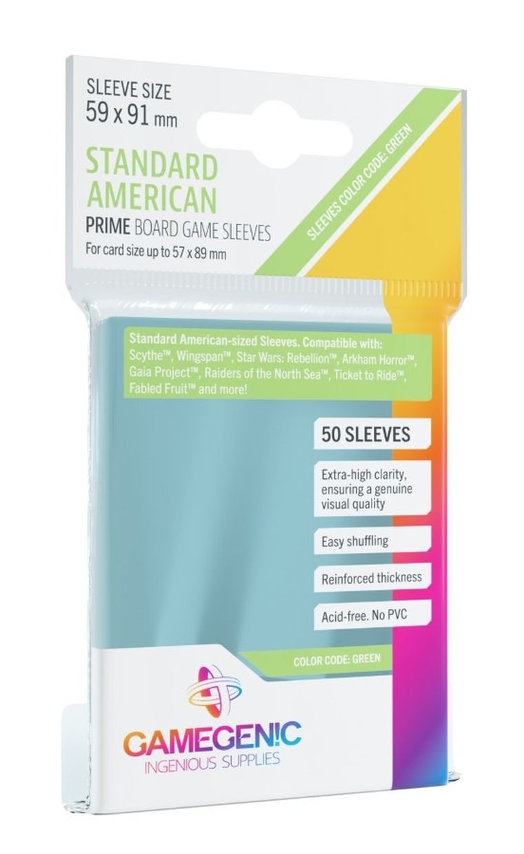 Gamegenic, Prime Standard American-Sized Sleeves, 57-89 mm, koszulki na karty, 50 szt.