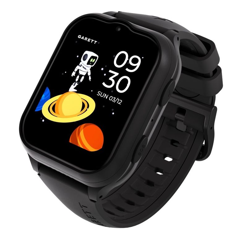 Garett Kids, eSIM, smartwatch, 4G, czarny