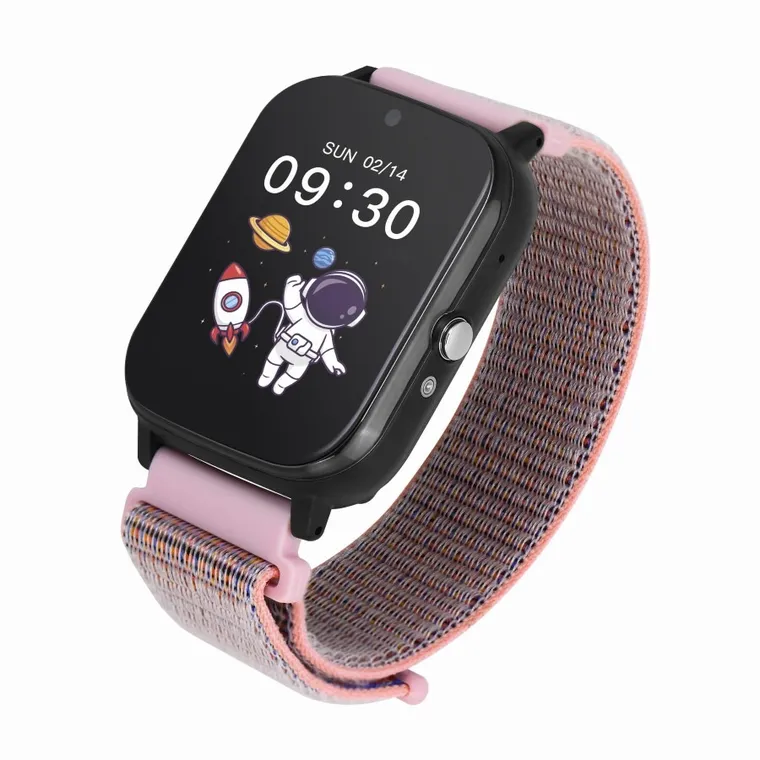 Garett Kids, Tech, smartwatch, 4G, różowy velcro