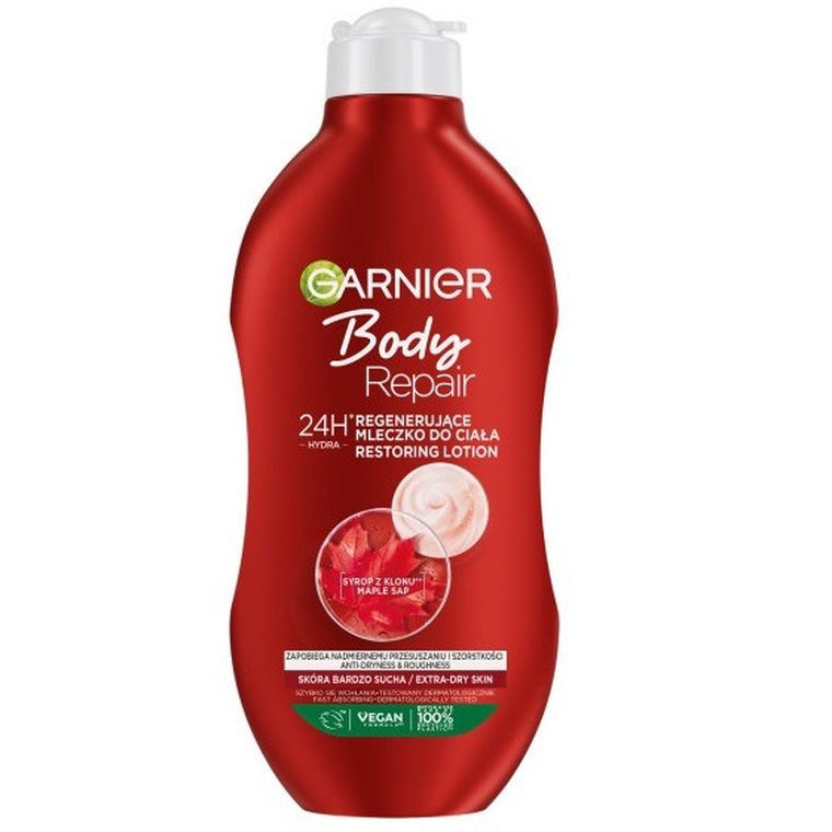 Garnier, Body Intensywna Pielęgnacja, regenerujące mleczko do ciała, 400 ml