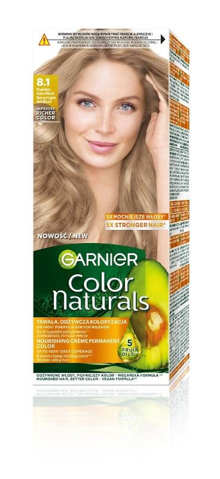 Garnier, Color Naturals, farba, nr 81 jasny popielaty blond