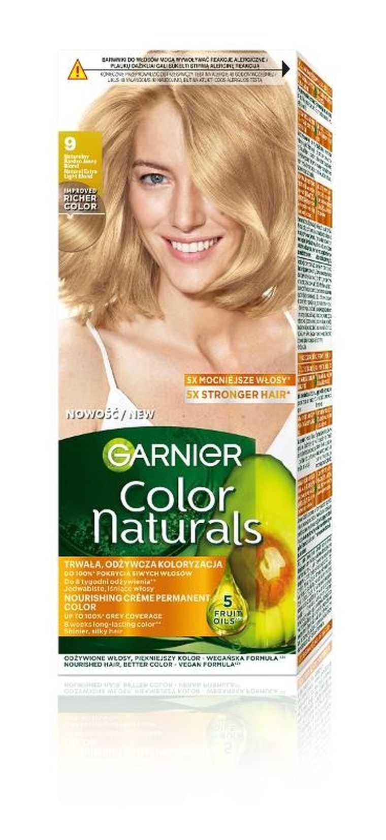 Garnier, Color Naturals, farba, nr 9 bardzo jasny blond