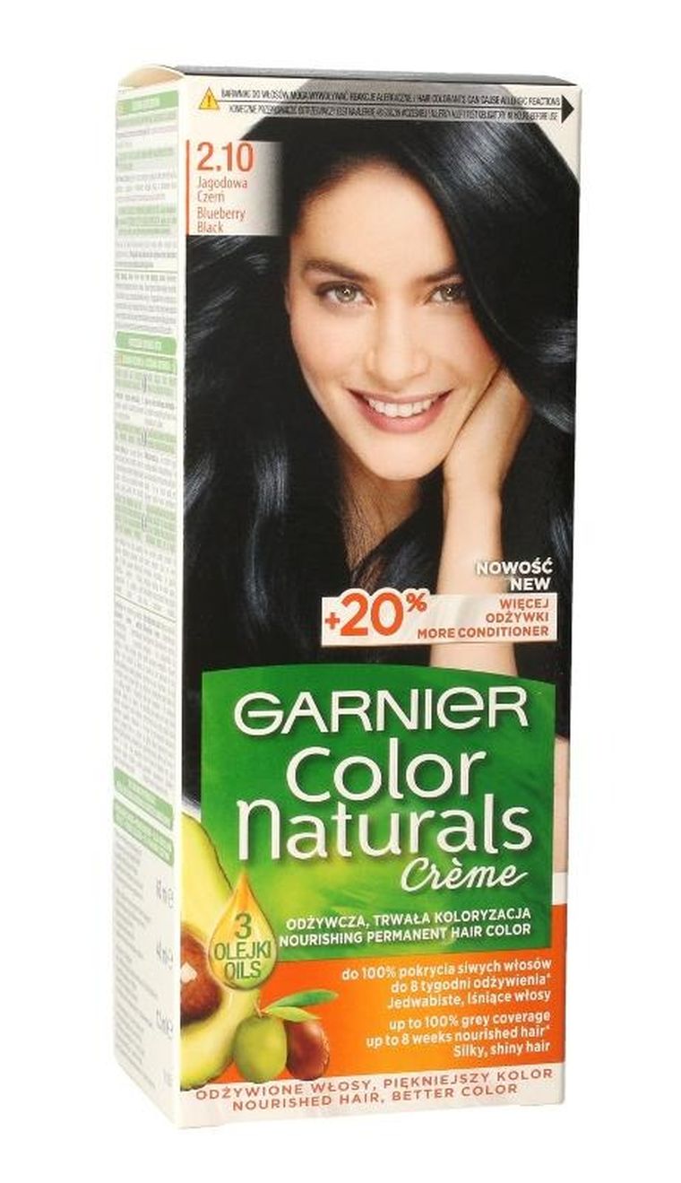 Garnier, Color Naturals, krem koloryzujący, nr 2.10, jagodowa czerń