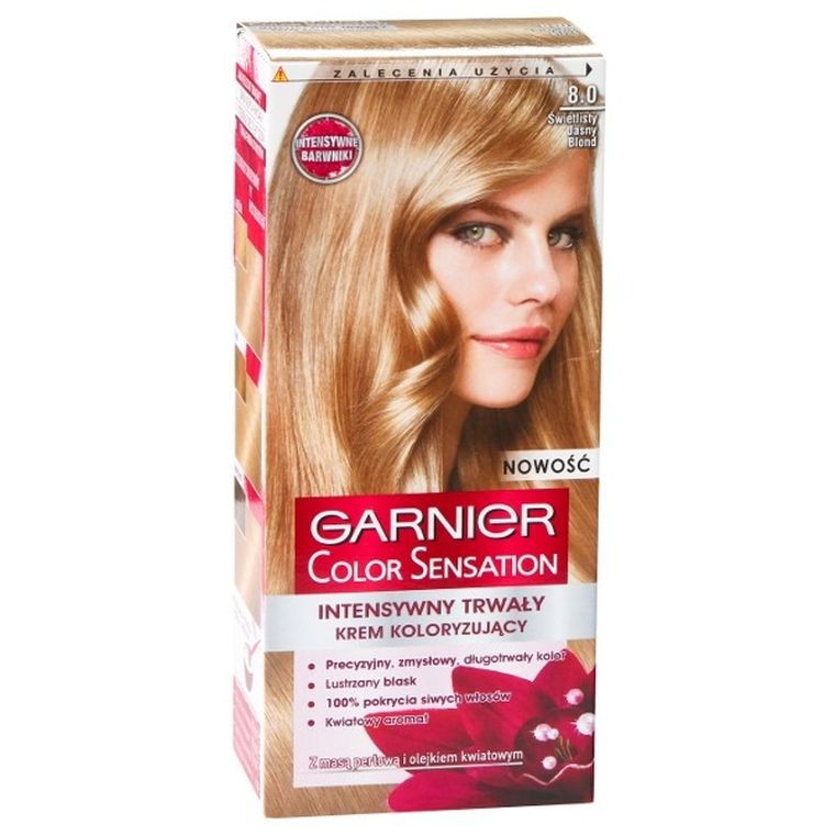 Garnier, Color Sensation, farba do włosów, 8.0 świetlisty jasny blond