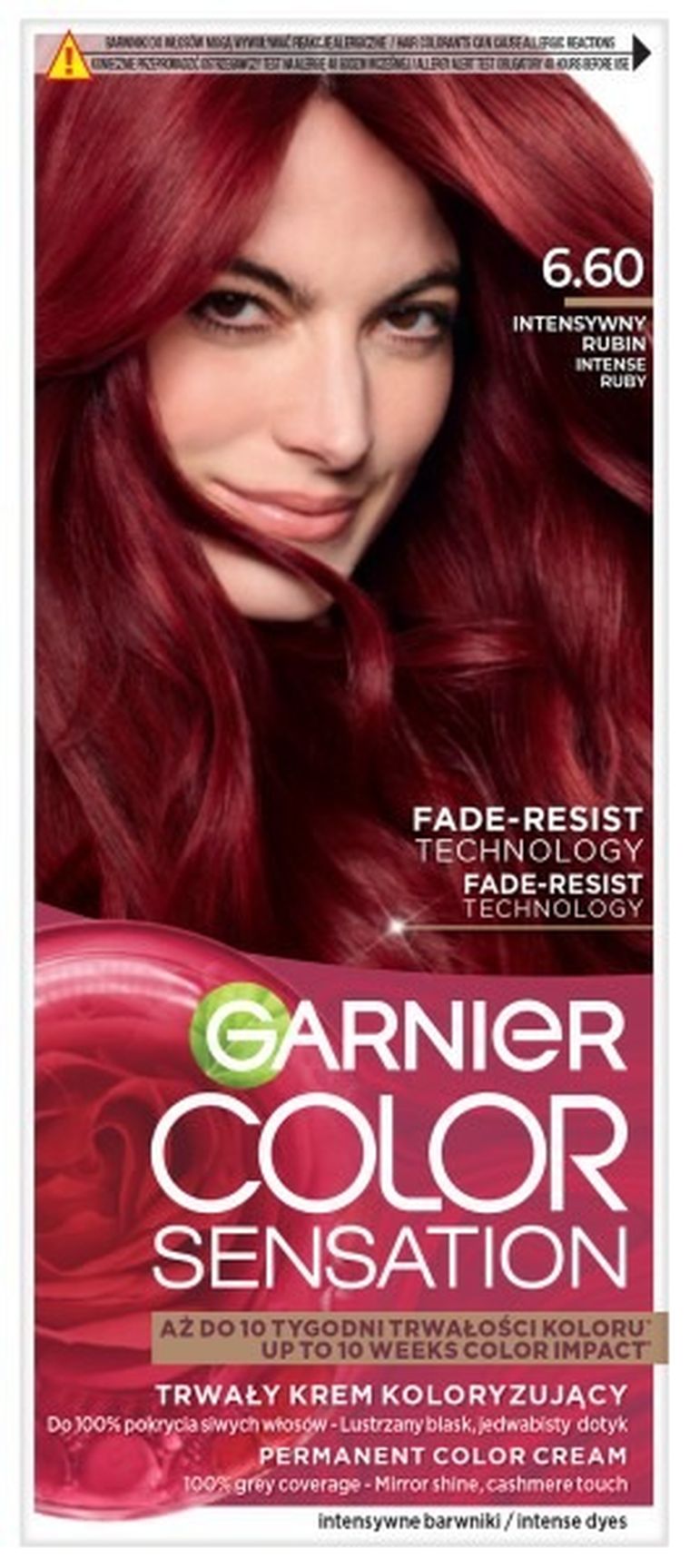 Garnier, Color Sensation, krem koloryzujący, nr 660 - intensywny rubin