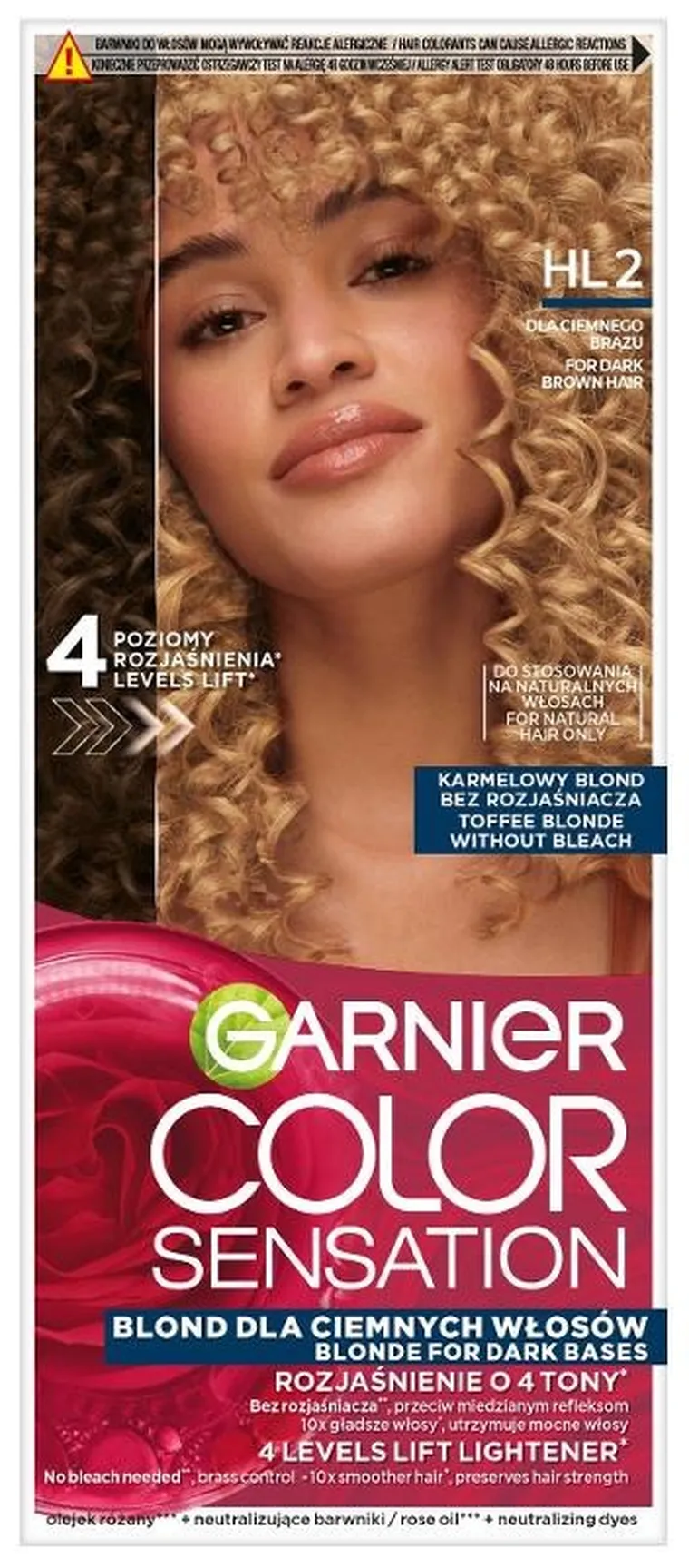 Garnier, Color Sensation, krem koloryzujący, nr hl2 - karmelowy blon