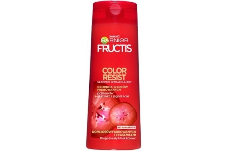 Garnier Fructis Color Resist, szampon wzmacniający do włosów farbowanych i z pasemkami, 250 ml