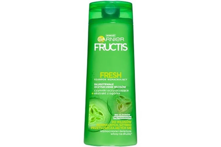 Garnier Fructis, szampon wzmacniający do włosów normalnych, szybko przetłuszczających się, 400 ml