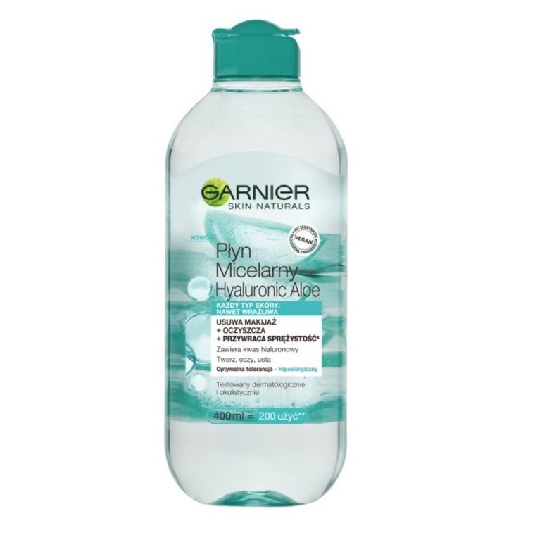 Garnier, Hyaluronic Aloe, płyn micelarny do każdego typu skóry, 400 ml